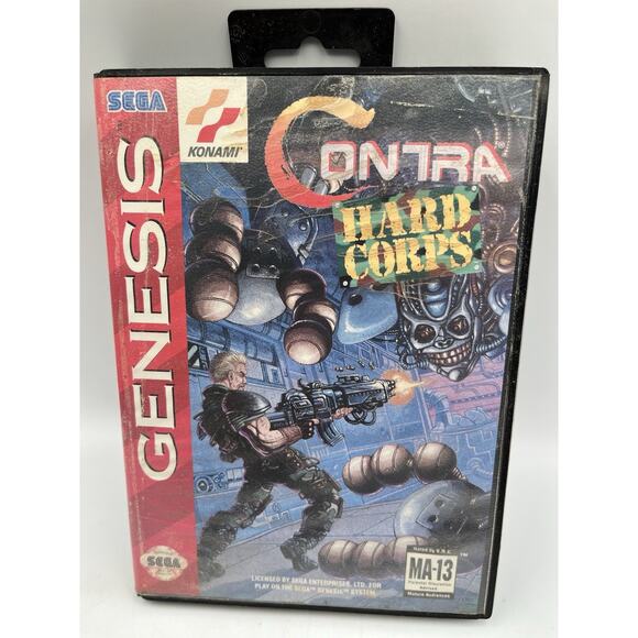 Contra: Hard Corps Sega Genesis Cartridge & Box Only Great Shape Tested & Workin - Picture 1 of 14
